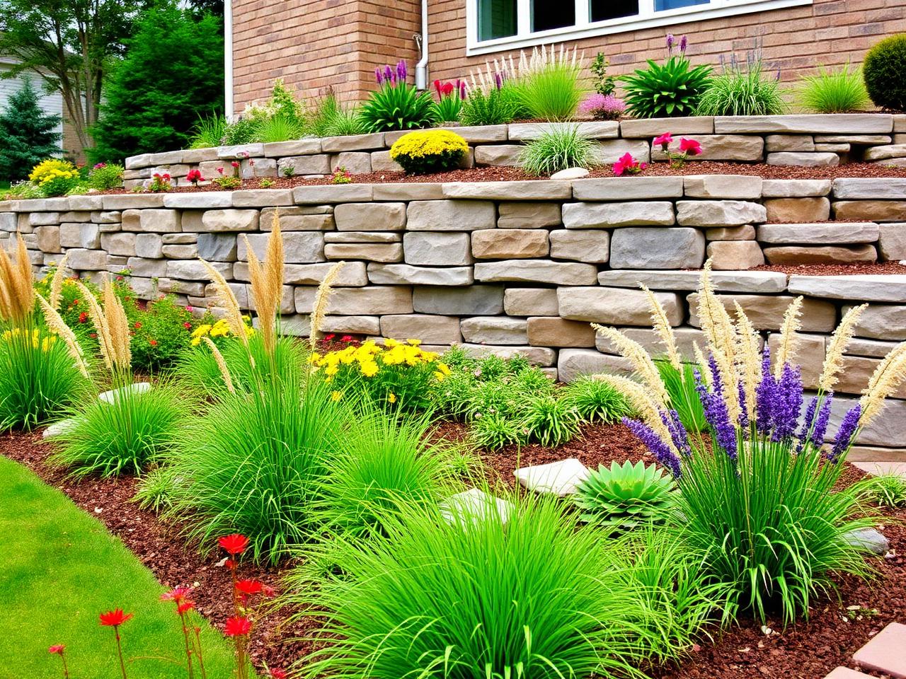 Tiered Stonework
